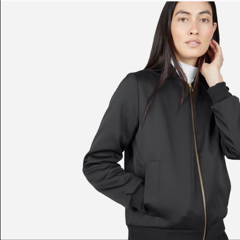 Everlane women’s EC2 bomber jacket, black, size M